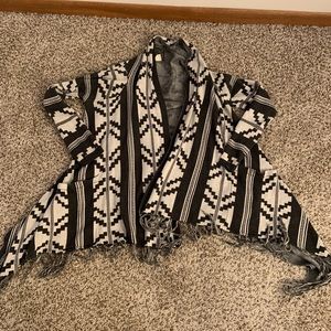 BillaBong Fringes Shawl Cardigan